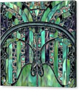 Turquoise Window Jewels Acrylic Print