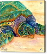 Turtle At Poipu Beach 7 Acrylic Print