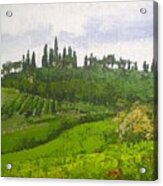 Tuscan Villa Hillside Acrylic Print