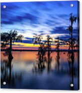 Twilight On Lake Martin Swamp Acrylic Print