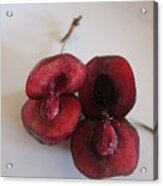 Two Sliced Cherries Acrylic Print