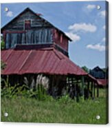 Two Tobacco Barns Acrylic Print