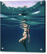 Underwater Pregnant Acrylic Print