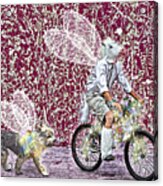 Unicorn And Doggie Fairies Acrylic Print