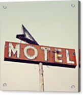 Vacancy Vintage Motel Sign Acrylic Print