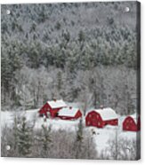 Valley Farm In Winter Acrylic Print