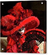 Venetian Lady In Red I Acrylic Print