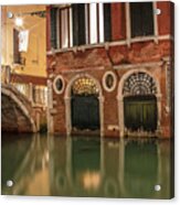 Venice Canal In Evening Acrylic Print