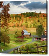 Vermont Sleepy Hollow In Fall Foliage Acrylic Print