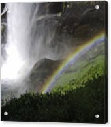 Vernal Falls And Rainbows Acrylic Print