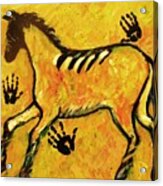 Very Primitive Wild Horse Painting Acrylic Print