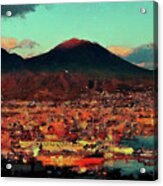 Vesuvio, Panorama From Naples - 01 Acrylic Print