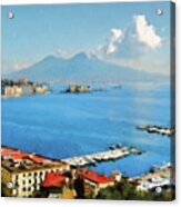 Vesuvio, Panorama From Naples - 02 Acrylic Print