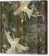 Victorian Hummingbird Green Acrylic Print