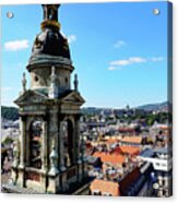 View From The St. Stephen's Basilica In Budapest, Hungary Acrylic Print