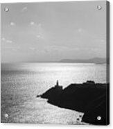 View Of Howth Head With The Baily Lighthouse In Black And White Acrylic Print