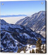 View Of Little Cottonwood Canyon From Hidden Peak Acrylic Print