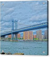 View Of The Manhattan Bridge Acrylic Print