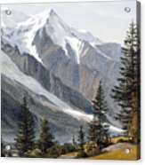 View Towards Chamonix Mont Blanc Acrylic Print
