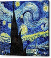 Vincent Van Gogh Starry Night Painting Acrylic Print