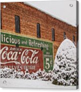 Vintage Coca Cola Sign New Albany Mississippi Acrylic Print