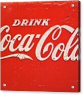 Vintage Coke Signature Sign Acrylic Print