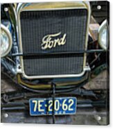 Vintage Ford Model T Automobile Front End Acrylic Print