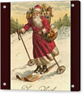 Vintage Joyeux Noel Christmas Card Acrylic Print