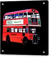 Vintage London Bus Tee Acrylic Print