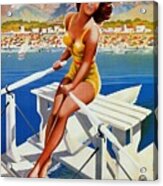 Vintage Marina Di Massa Italian Travel Advertising Acrylic Print