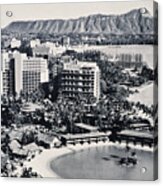 Vintage Waikiki Scenic Acrylic Print