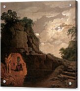 Virgil's Tomb By Moonlight With Silius Italicus Declaiming Acrylic Print
