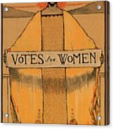 Votes For Women - Vintage Propaganda Poster Acrylic Print