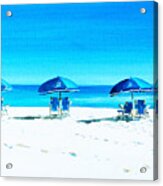 Waiting For The Beach Sitters Acrylic Print