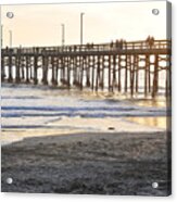 Walk On The Pier Acrylic Print