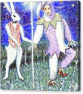 Wand With Magician And Jester Acrylic Print