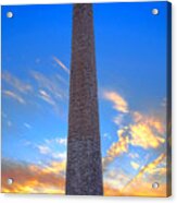 Washington Monument At Sunset Acrylic Print