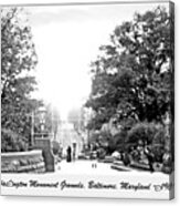Washington Monument Grounds Baltimore 1900 Vintage Photograph Acrylic Print