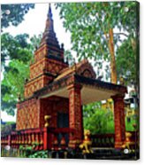 Wat Krom Temple 1 Acrylic Print