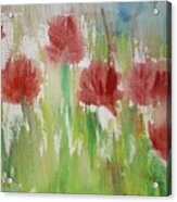 Water Colour Flowers Acrylic Print
