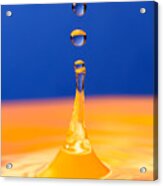 Water Drop And Splash Acrylic Print