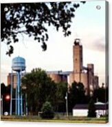 Water Tower And Silos Acrylic Print