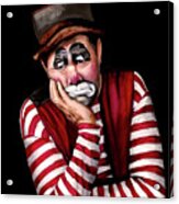 Watercolor Clown #28 Jim Howle Acrylic Print