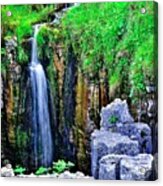 Waterfall At The Buttertubs, Swaledale Acrylic Print