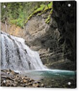 Waterfall In Banff National Park Acrylic Print