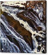 Waterfall In Yellowstone Acrylic Print