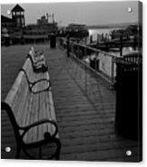Waterfront Benches Ii Acrylic Print