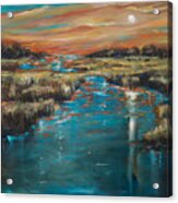Waterway Sunset Acrylic Print