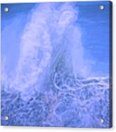 Wave Stand Painted Blue Acrylic Print