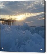 Waves Crashing On The Shore Acrylic Print